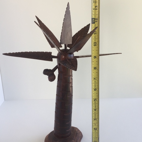 Carved Iron wood Palm Tree with Coconuts - Picture 12 of 12